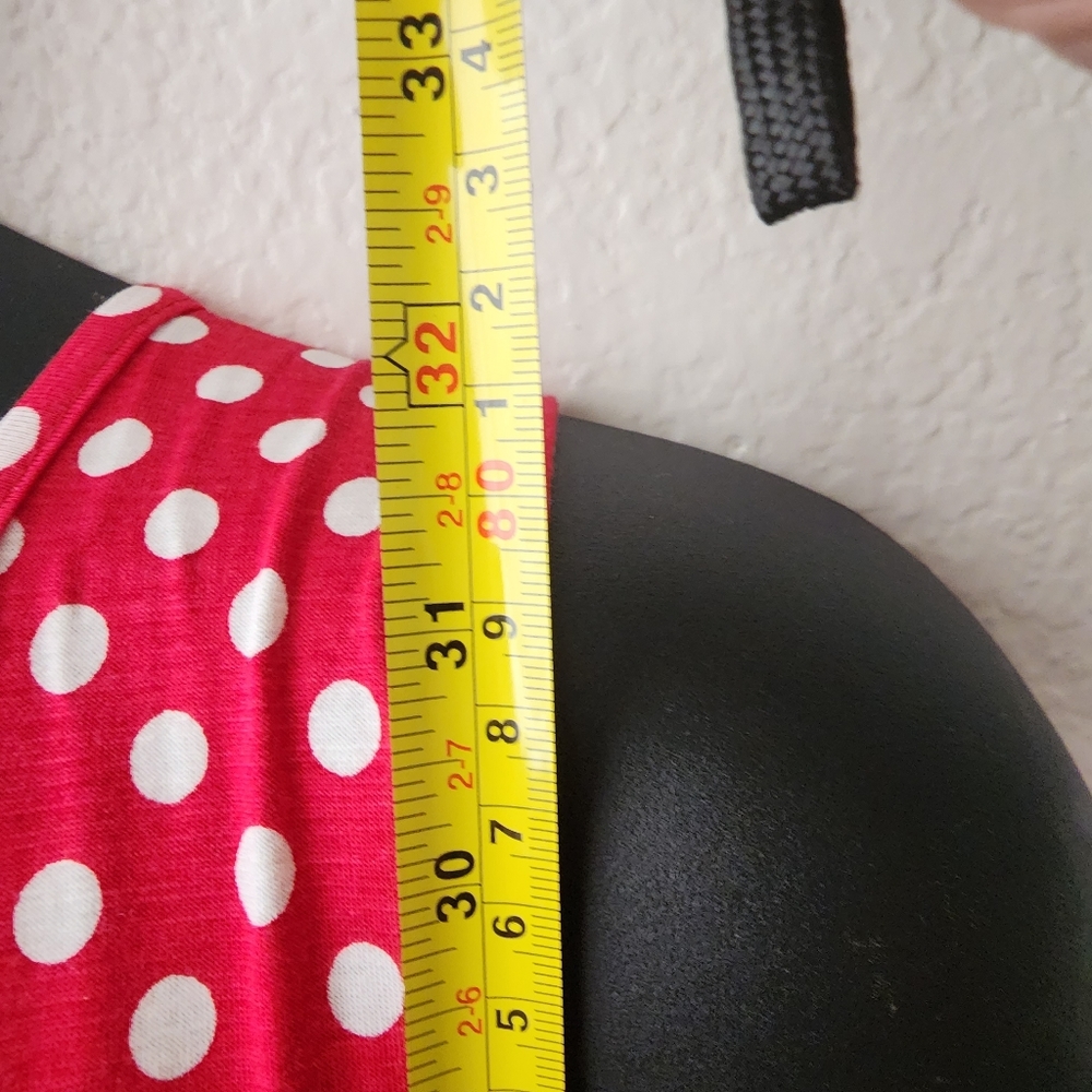 MOA Red w/ White Polka Dots Tank Top Grey Panels Plus Size 3xl NWT - Picture 6 of 8